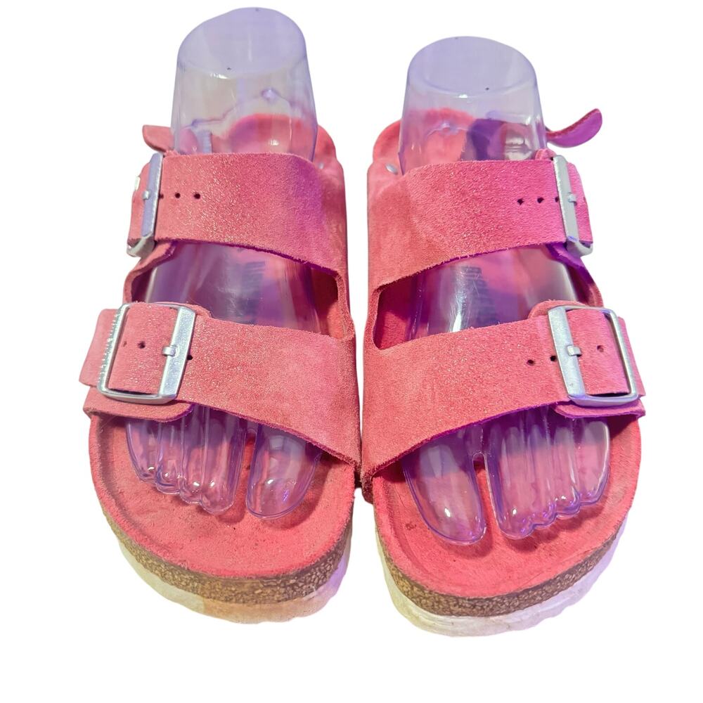Sparkly Pink BIRKENSTOCKS fully Adjustable in Great Condition SZ 9